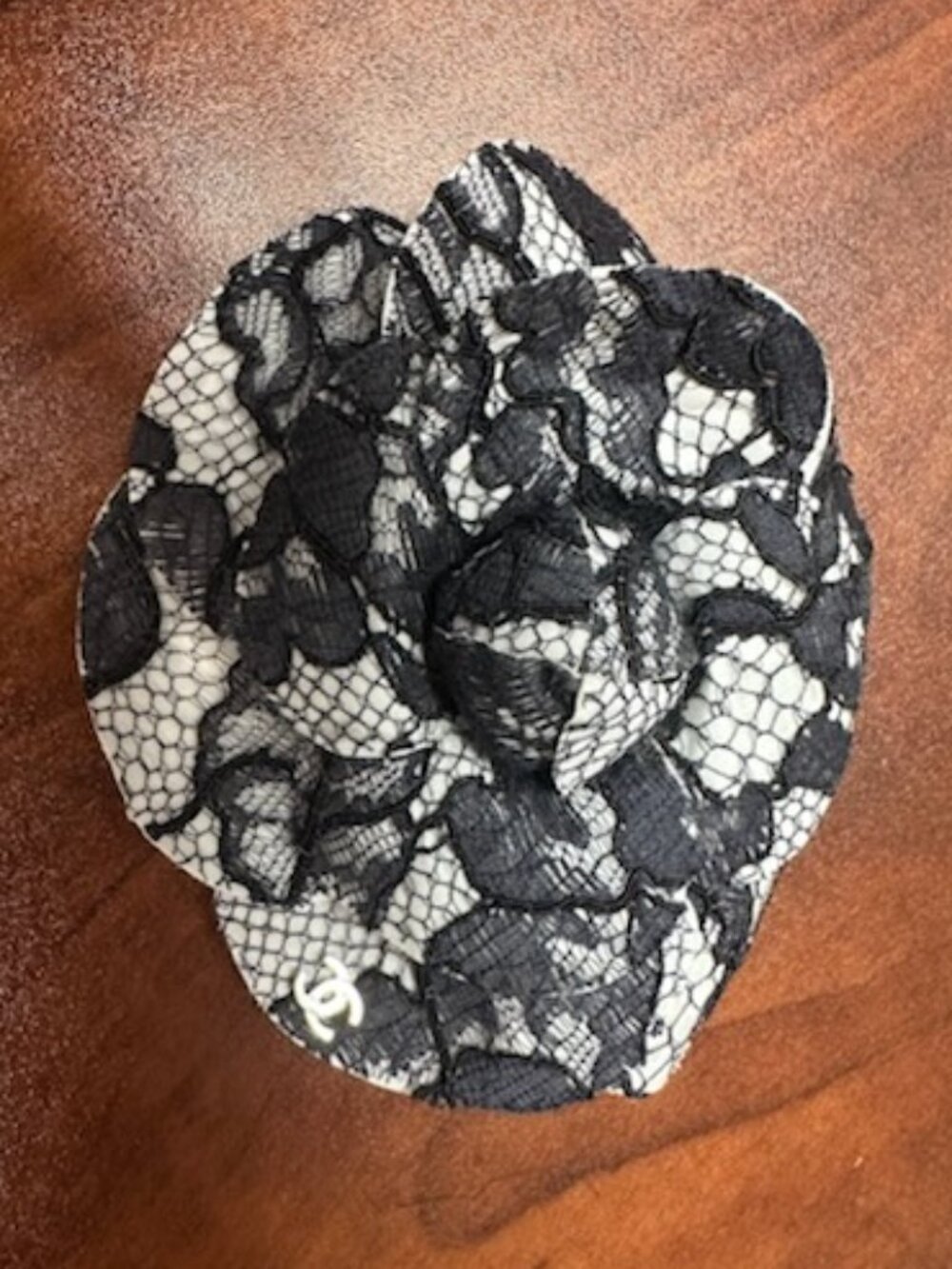 Vintage Lace Chanel Camellia Brooch
